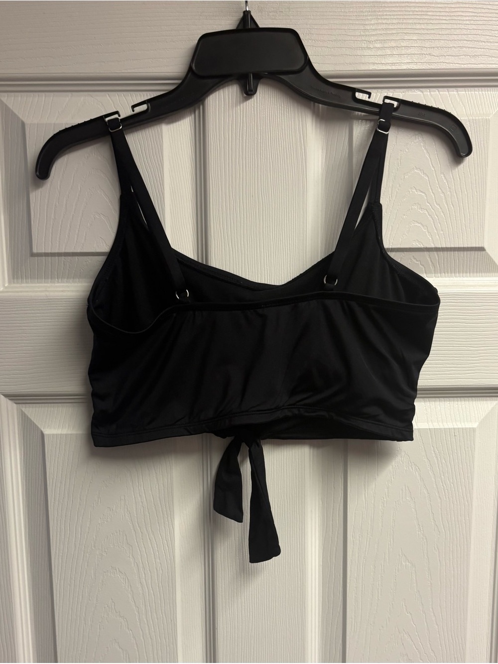 Sugar Beach Black Swim Top W/ Front Tie & Adjustable Straps Size XL - Picture 2 of 3